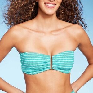 Women's Center Front U-Wire Bandeau Bikini Top - Shade & Shore